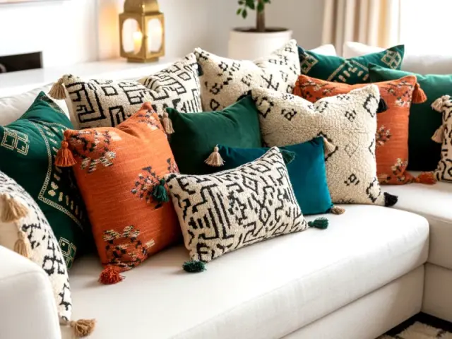 Coussins décoratifs sur mesure tissus nobles — TOWKIA Tanger