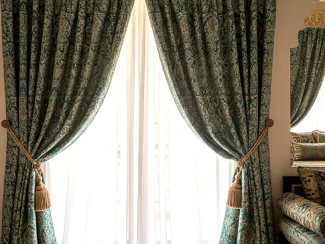 Voilage brodé sur mesure — rideau marocain TOWKIA Tanger